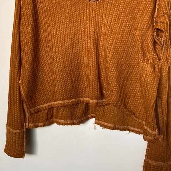Free People We The Free Wildcat Thermal Sweater in Cedar - Picture 6 of 11